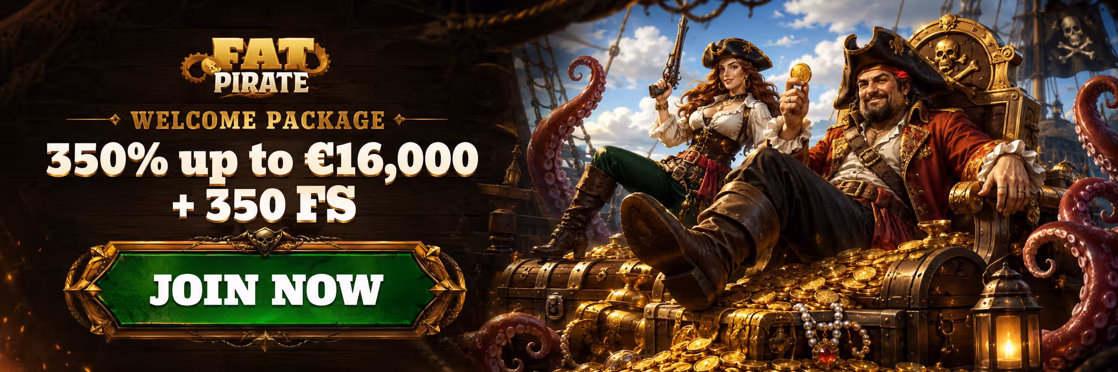 Fat Pirate Casino Welcome Bonus and Free Spins