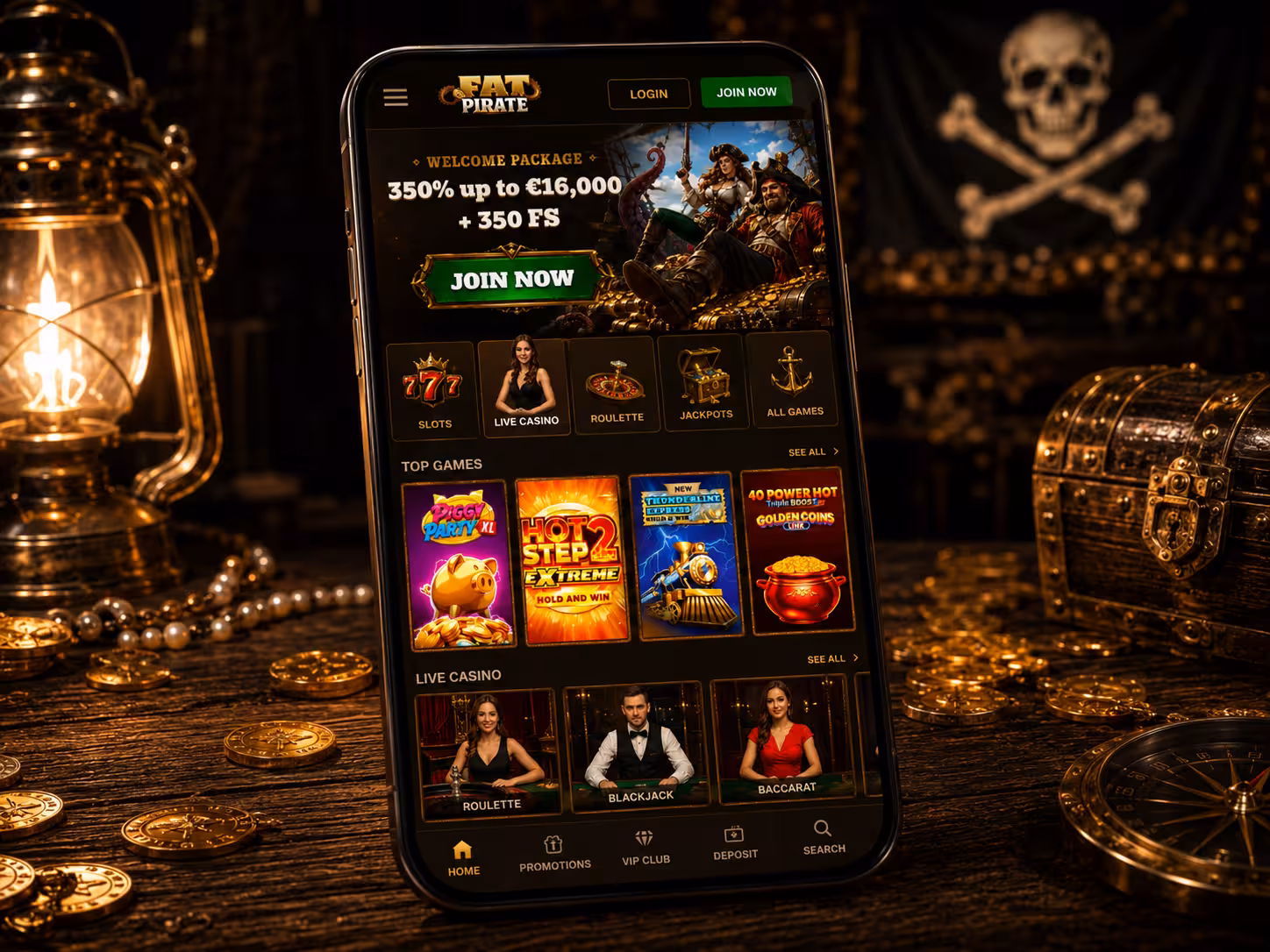 Fat Pirate Mobile Casino Games